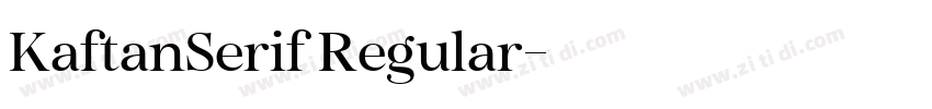 KaftanSerif Regular字体转换